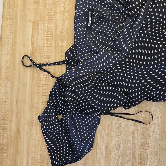 EXPRESS Black and White Polka Dot Maxi Dress, size M - Picture 4 of 9